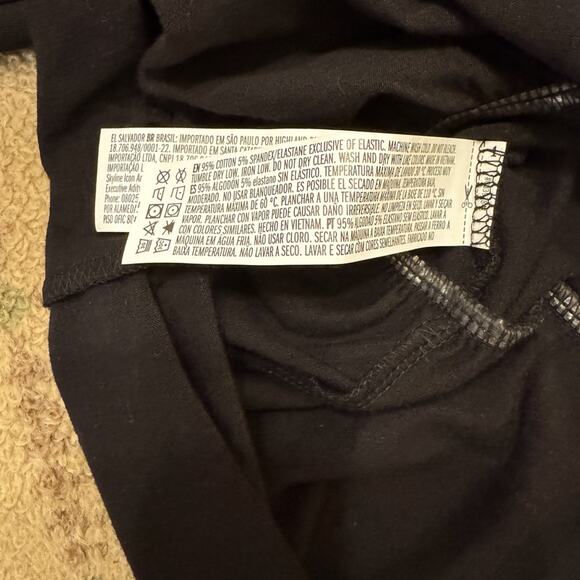 Forever 21 black cropped ruffle peplum style  top with puffed sleeves NWT S - Picture 8 of 10